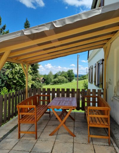 Ferienwohnung Ronja - Überdachte Terrasse