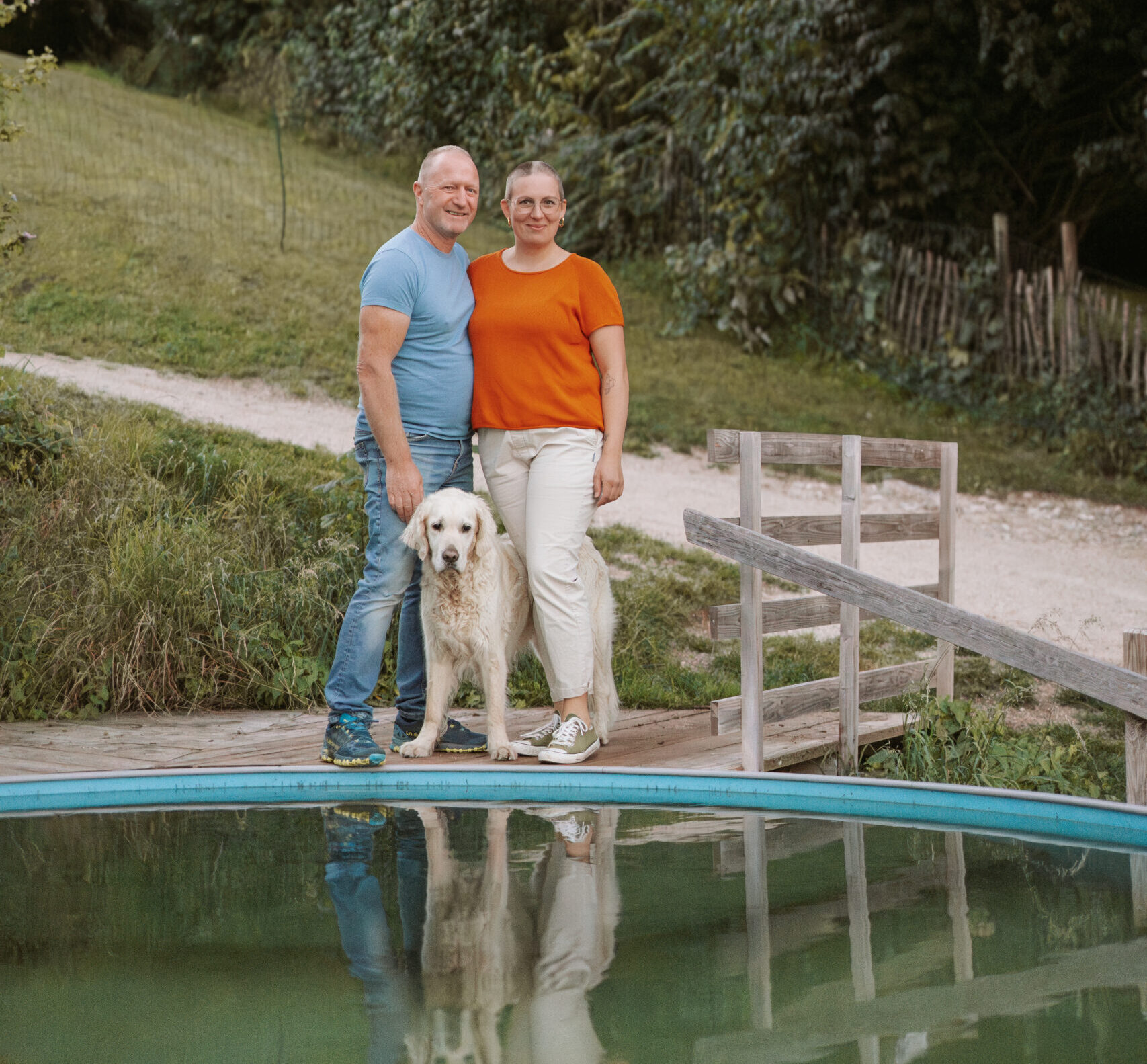 Ronja, Goofy und Anka. Ferienwohnung mit Hund am Chiemsee